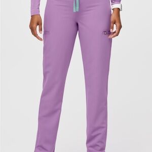 Figs Purple Track Pants with Elastic Waistband